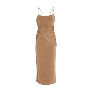 Significant Other Evelyn Draped Knit Midi Dress